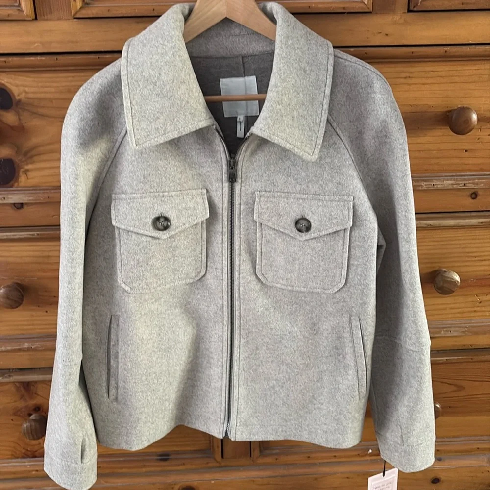 Anthropologie Light Grey Jacket - Picture 1 of 4